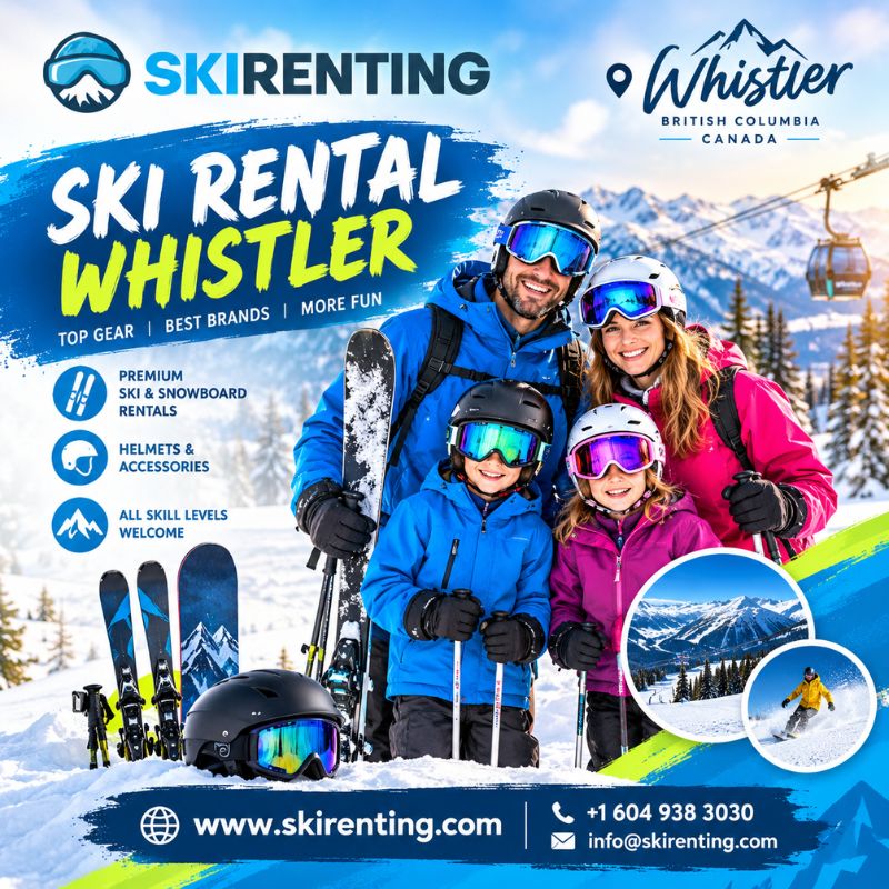 Ski Rental Whistler para principiantes y expertos con Ski Renting